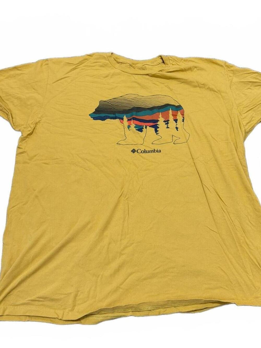 Columbia Mens Yellow Graphic T-Shirt XL